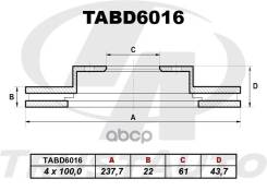 ��������� ���� (TA); TABD6016 40206-AX000; �40206-CT40A; �BR0243S (FR) CUBE Z11 (02-08)/March K12 (02-10)/NOTE E11 (05-12)/Tiida Latio SC11 (04-)/Tiid...