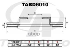 ��������� ���� (TA); TABD6010 DF4353; �RN1185; �09. �B265. �10; �09. �B265. �11 - (308x16x68x62,5x5x114,3) 43206-WL000; �43206-CA000; �43206-CK000; �4...
