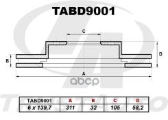��������� ���� (TA); TABD9001 43512-60090; BR0149S;09591410 (FR) LAND Cruiser VAN HDJ/HZJ81�, FZJ80G (92-)/Lexus LX450 FZJ80L (92-98) DF2723; RN1066;0...
