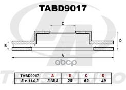 ��������� ���� (TA); TABD9017 DF4493; RN1219;09. A109.10 - (318,8x28x62x49x5x114,3) 43512-48081; �43512-48090; �43512-48080; �43512-48100; �09A10910...