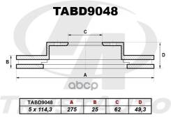 ��������� ���� (TA); TABD9048 DF4161; �RN1143; �09. �9185. �10; �GR02825 - (275x25x62x49,3x5x114,3) 43512-42030; �43512-42031; �43512-42032; �43512-32...