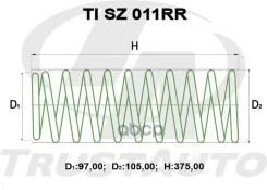 ������� ��� �������� + 50 ��. - (TI); TI SZ 011RR 41311-81A20; �41311-81A50; �41311-81A60 (REAR RH) Jimny RHD [JP] JB23/JB33/JB43 (98-) H = 375 mm. [�...
