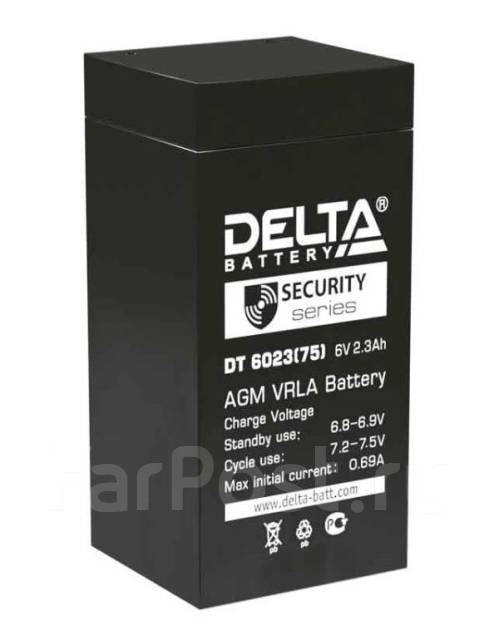 Кислотный / свинцовый аккумулятор Delta DT6023, 6V * 2.3A, новый, в ...