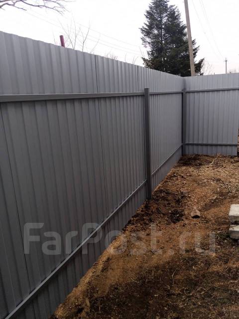 Заборы из профлиста, евроштакетника, сетки-рабица. Монтаж заборов в ...