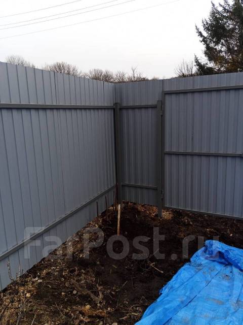 Заборы из профлиста, евроштакетника, сетки-рабица. Монтаж заборов в ...