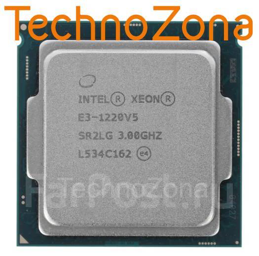 Intel Xeon E3-1220v5 (4c,4th,3.0-3.5GHz) LGA1151 (i5-7400), б/у, в ...