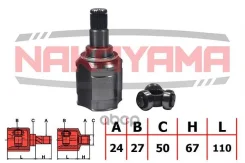 ���� �����. �-�� ����� Toyota Camry ACV30/MCV30 01-06 (24x27x177x50) Nakayama ���. NJ7072NY NJ7072NY ����