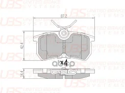������� 1107698UBS ������� ����. ���. FORD Fiesta (05-)/Focus 1.4/1.6/1.8/2.0 (NIBK. PN0120) (TRW. GDB1354) UBS ���. BP1101014 BP1101014 BP1101014 ���...