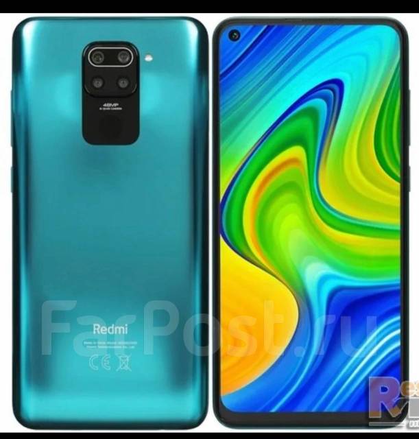 Xiaomi Redmi Note 9 Pro 6/128Gb NFC, 6.67", моноблок, бирюзовый, б/у, в ...