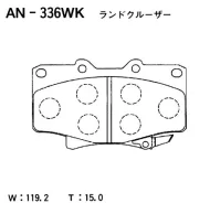 ������� ��������� �������� �������� Toyota LC80 (_J8_) AN-336WK Akebono AN336WK ����