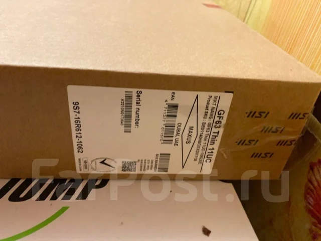 MSI GF63 Thin 11UC. 15.6", 2,6����, ��� 8 ��, ���� 500���, WiFi: 1, Bluetooth: 1, ����������� �� 8��. ����