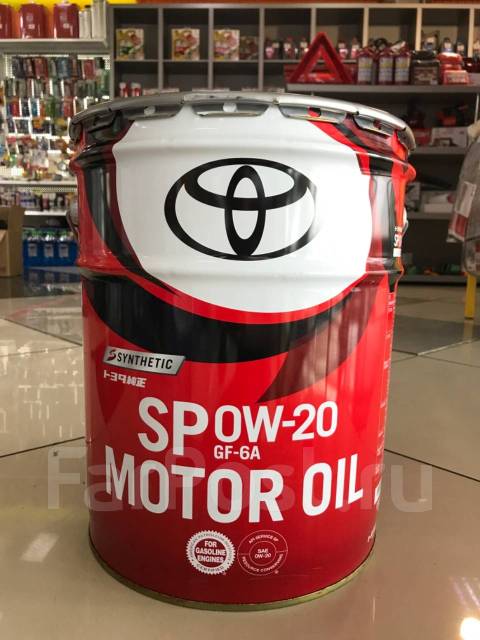 Масло Toyota 0W20 SP/GF6A 20 л, синтетическое, 20,00 л. для легковых ...