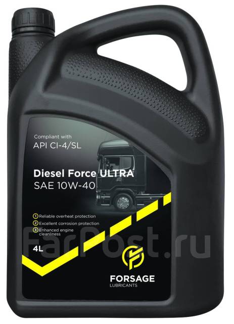 Forsage Diesel Force Ultra HD 10W-40 API CI-4 20л, синтетическое, 20,00 ...