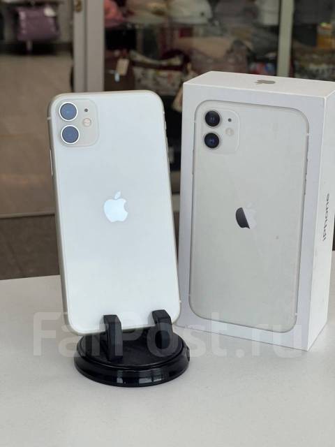 Apple iPhone 11 128Gb, 6.10", белый, 3G, 4G LTE, Dual-SIM, NFC, б/у, в ...