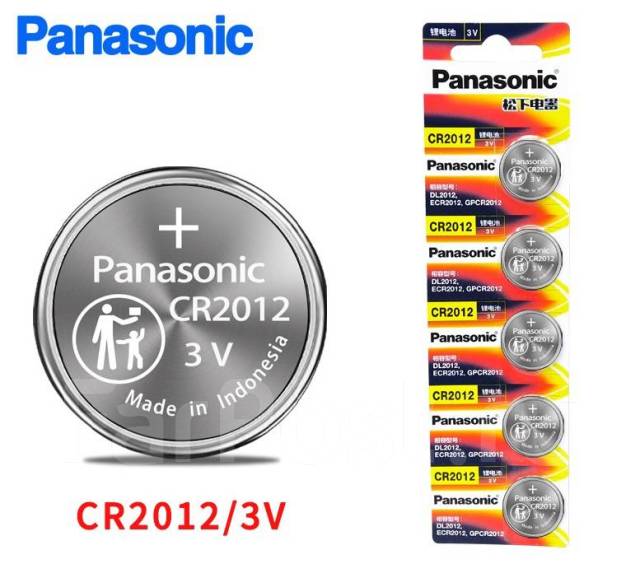 Батарейка Panasonic CR2012 Lithium 3V, новый, в наличии. Цена: 350₽ во .