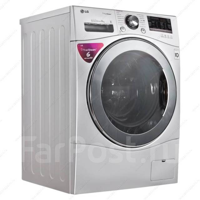 Стиральная машина LG 8кг. 1400 об. пар, цвет металлик, б/у, в наличии ...