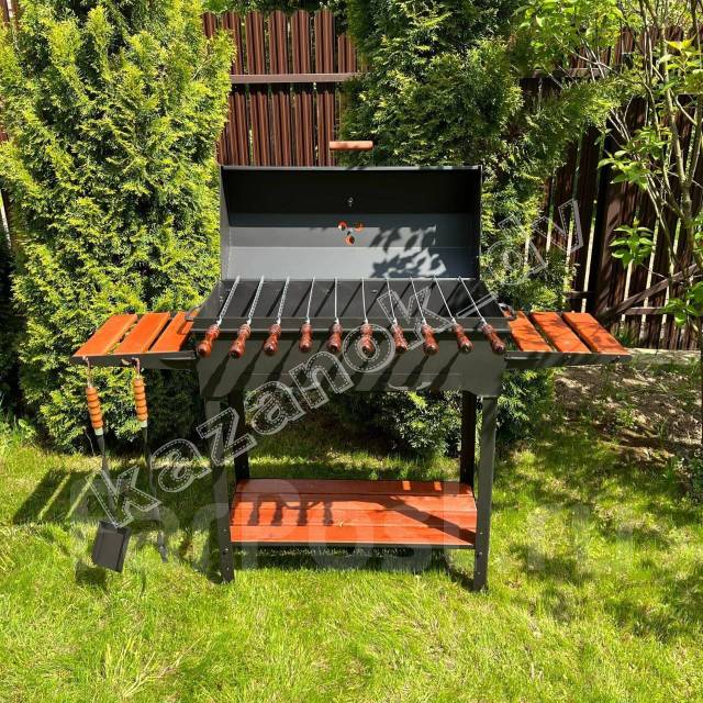 Мангал трансформер из стали 5мм с крышкой BBQ, новый, в наличии. Цена ...