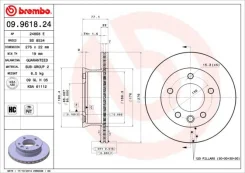 ���� ����. Fr MB Spr 09961824 Brembo, ������ �������� 09961824 ����