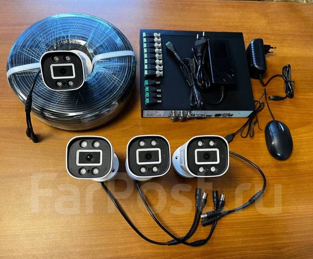Комплект видеонаблюдения на 4 Cameri с 4G роутером Удалённые Объекты ...