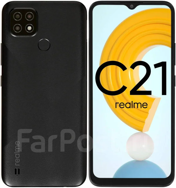 Realme C21. �/�, 32 ��, ������, 4G LTE ����