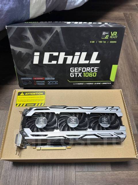 Видеокарта GTX 1060 6GB Geforce iChill, б/у, в наличии. Цена: 8 000₽ во ...