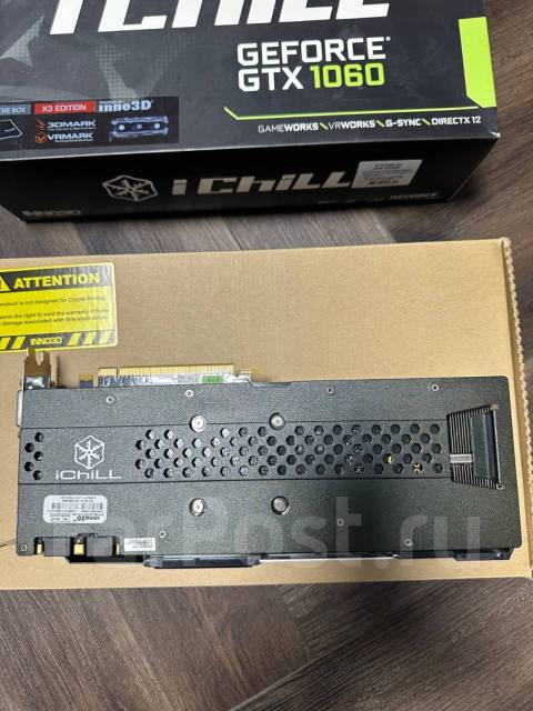 Видеокарта GTX 1060 6GB Geforce iChill, б/у, в наличии. Цена: 8 000₽ во ...