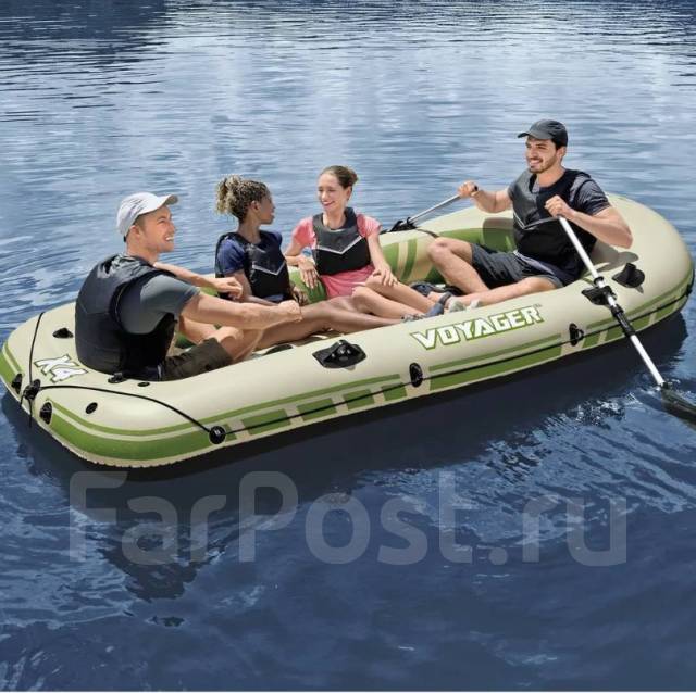 Лодка надувная Voyager X4 надувная четырехместная 350х145х49см, 480кг ...