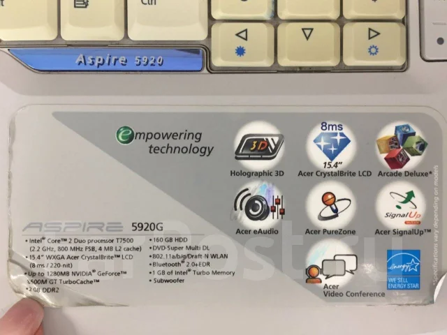 Acer. WiFi: 1, Bluetooth: 1 ����