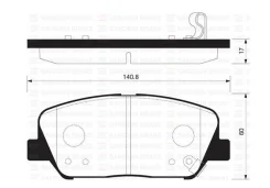 ������� ��������� �������� Optima 17 10-13- / Ceed 12- / I30 12- Sangsin Brake 141x61,5x17 1��1 HP1046 ����