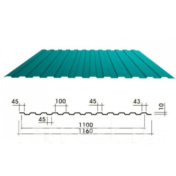 Забор из профлиста! Евроштакетник, в наличии. Цена: 380₽ во Владивостоке