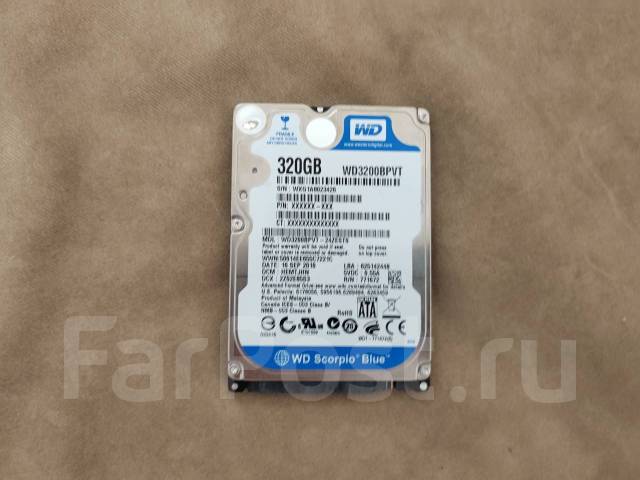 Жесткий диск 2.5 SATA 320GB, 320 Гб, б/у, в наличии. Цена: 500₽ во ...