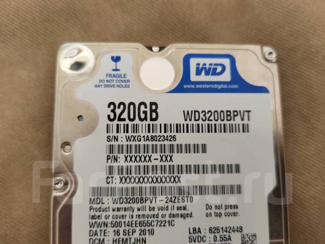 Жесткий диск 2.5 SATA 320GB, 320 Гб, б/у, в наличии. Цена: 500₽ во ...