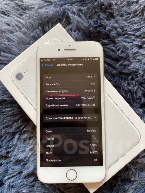Apple iPhone 8. �/�, 256 ��, �����, 3G, 4G LTE ����