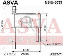 ���� ���������� 27x136 (Nissan) NSIU5033 NSIU5033 ����