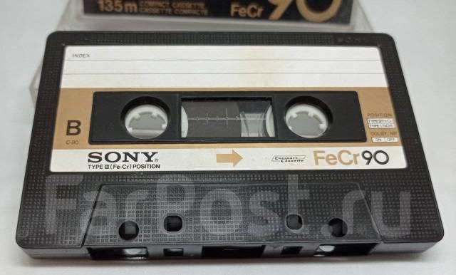 Аудиокассета Sony FeCr 90 (с записью), б/у, в наличии. Цена: 1 100₽ во ...