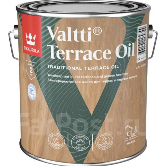 Масло для террас Tikkurila Valtti Terrace Oil, в наличии во Владивостоке