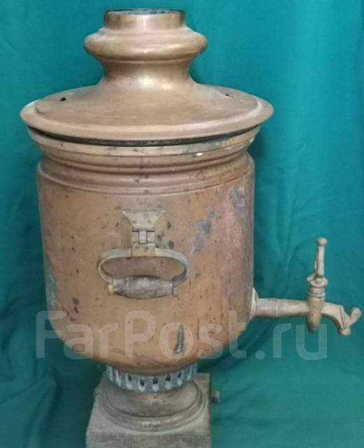 Самовар жаровой, царский Баташев, 4литра реставрация, с трубой, б/у, в ...