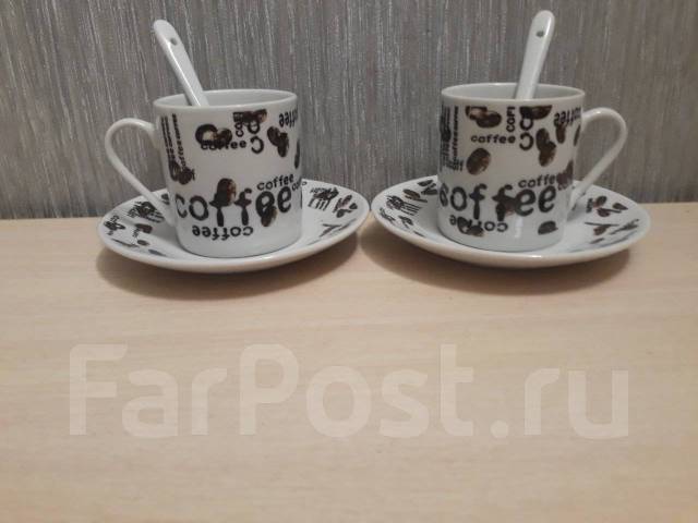 2 кофейные пары одним лотом. "Сantata", б/у, в наличии. Цена: 100₽ во ...