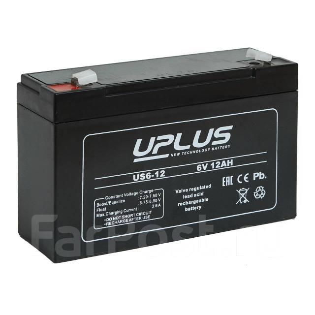 AGM Аккумулятор для ИБП/UPS Leoch Uplus US6-12 6 Вольт 12 ампер, новый ...