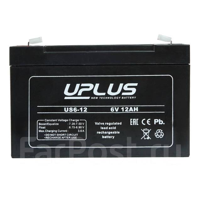 AGM Аккумулятор для ИБП/UPS Leoch Uplus US6-12 6 Вольт 12 ампер, новый ...