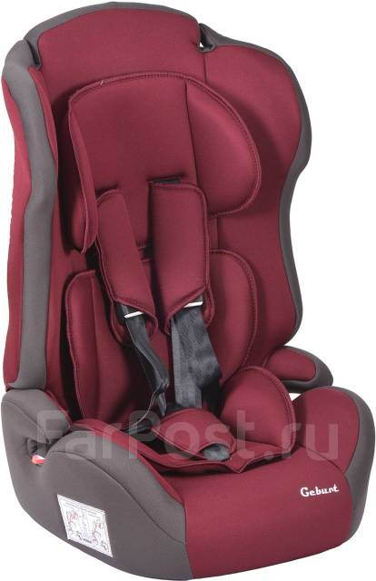 Автокресло Geburt BR 513 Lux, цвет темно серый, темно красный, новый, в ...