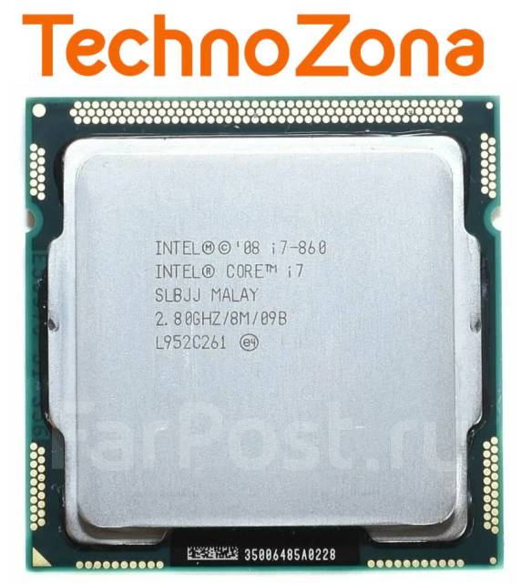 Процессор intel i7-860 (4 ядра / 8 потоков / 3.46GHz) LGA1156, б/у, в ...