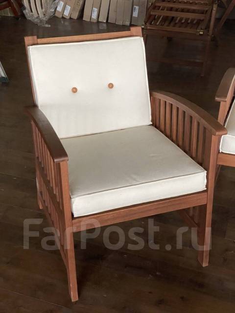 Комплект мебели на террасу диван, два кресла и стол, б/у, в наличии ...