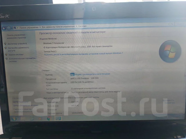 Asus Eee PC 1215B. 12.1", 1,6����, ��� 2048 ��, ���� 250���, WiFi: 1, Bluetooth: 1, ����������� �� 1��. ����
