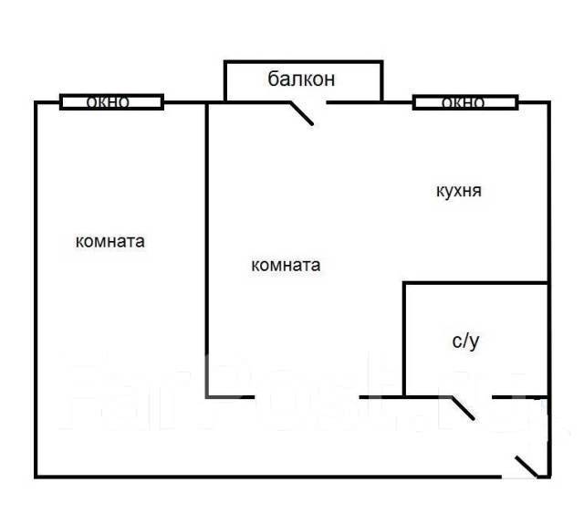 2-комнатная, улица Семеновская 32, центр, юг, 5 этажей, 2 этаж, 44,0 кв ...