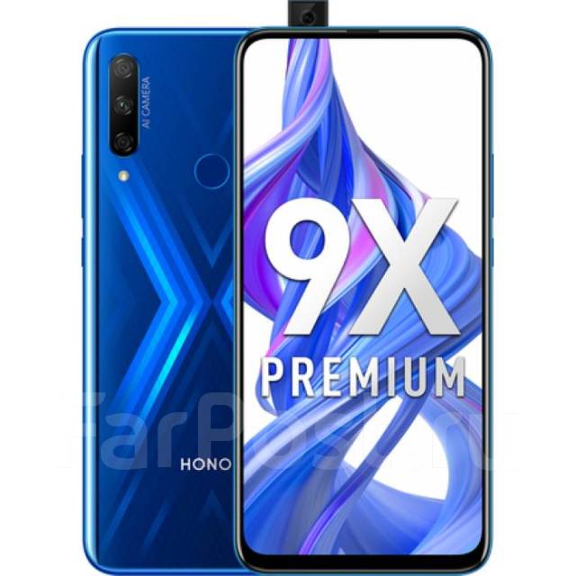 Смартфон Honor 9X Premium 6/128GB Sapphire Blue, 6.59", синий, 4G LTE ...