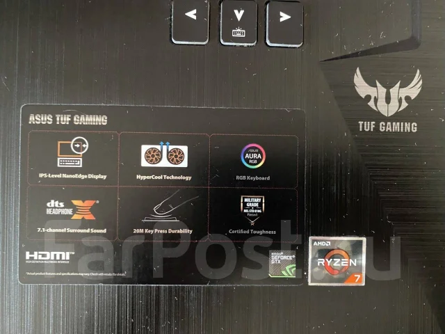 Asus TUF Gaming FX705DU. 17.3", 2,3����, ��� 16 ��, WiFi: 1, Bluetooth: 1 ����
