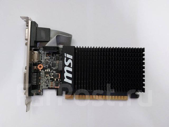 Видеокарта MSI GeForce GT 710 Silent LP (2 Гб), б/у, в наличии. Цена: 2 ...
