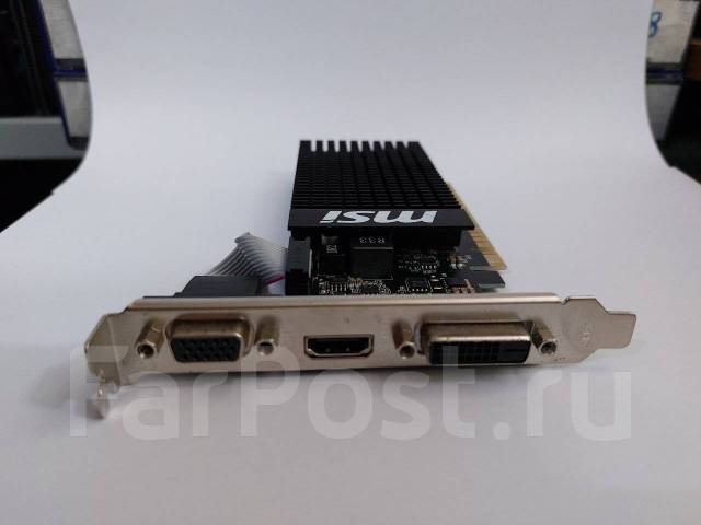 Видеокарта MSI GeForce GT 710 Silent LP (2 Гб), б/у, в наличии. Цена: 2 ...