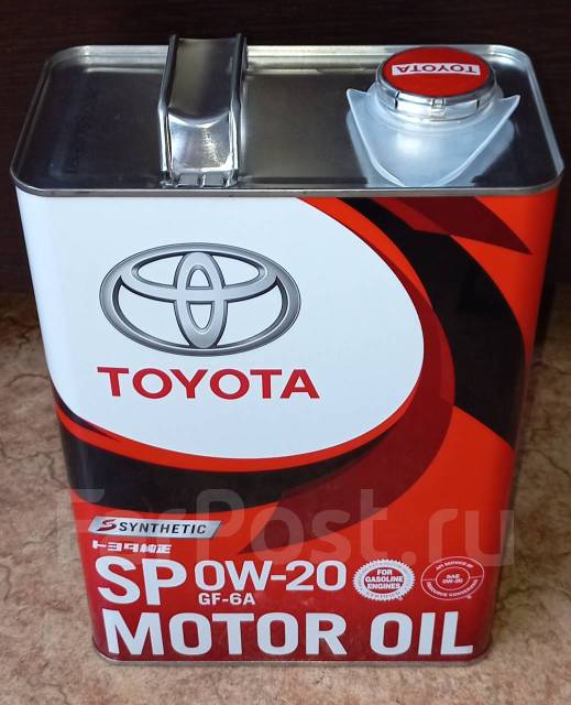 Масло моторное Toyota SP 0W-20 GF-6A. Оригинал, 3,20 л. SP, бензин, для ...